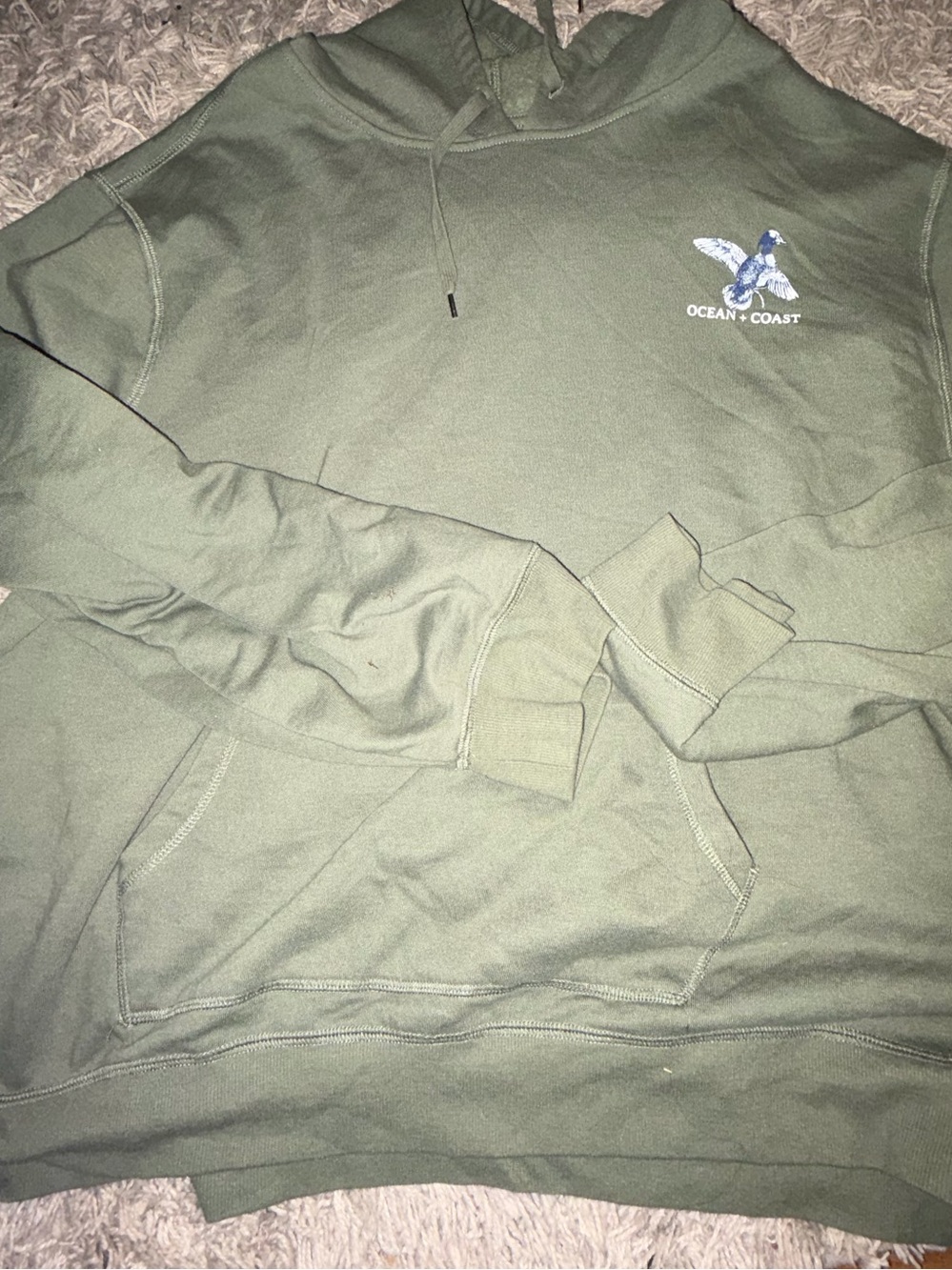 Men's Olive Green Hoodie Sweatshirt 2x